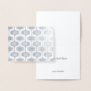 Cartão Metalizado Meio século Dourado ou prateado modernos em quadra