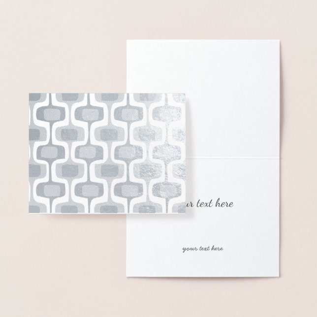 Cartão Metalizado Meio século Dourado ou prateado modernos em quadra (Display)