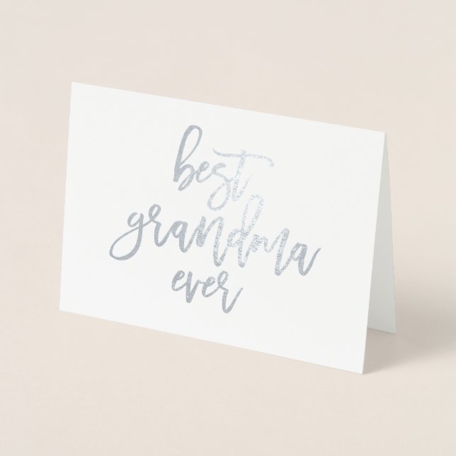 Cartão Metalizado Melhor vovó do mundo real (Frente)