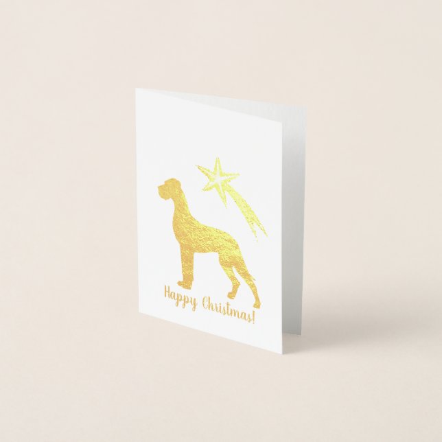 Cartão Metalizado Minimalist golden foil Christmas (Frente)