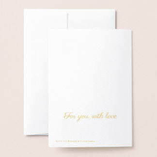 Cartão Metalizado Minimalist Romantic Valentine's Day Card | Always 