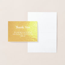 Minimalista Total Folha de Ouro Elegante Obrigado