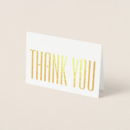 Cartão Metalizado Mínimo Chic Obrigado Na moda Glam Folheto