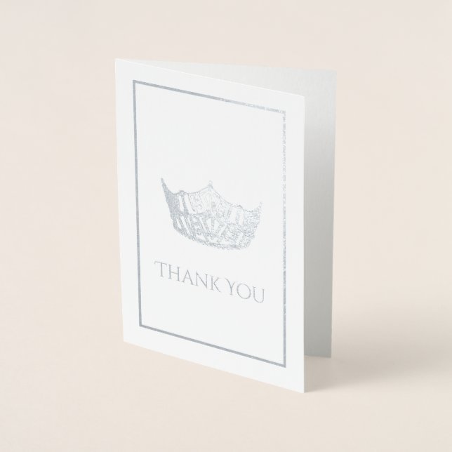 Cartão Metalizado Miss América Style Crown (Frente)