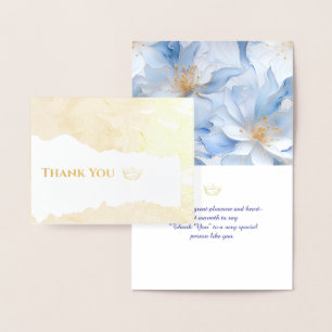 Cartão Metalizado Miss América Style Foil Crown Floral Saudação