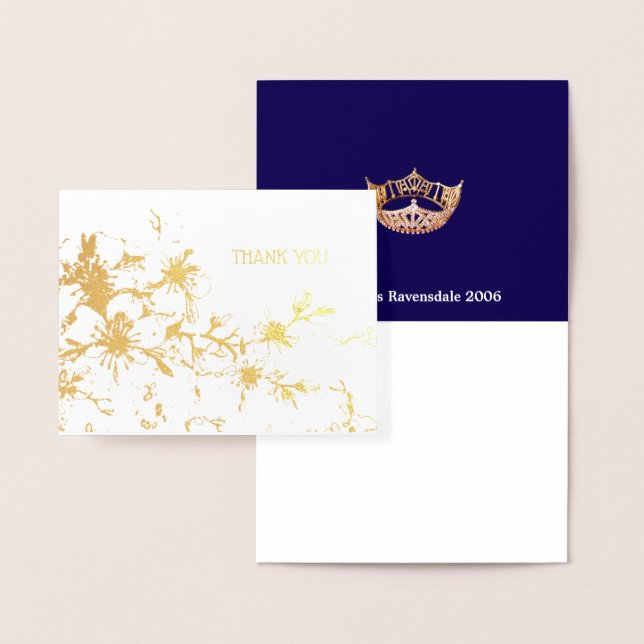 Cartão Metalizado Miss America Style Pageant Crown Cherry Blossom (Display)