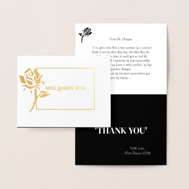 Cartão Metalizado Miss America Style Pageant Crown saudação impressa (Display)