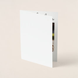 Cartão Metalizado Modern Minimalist Script Graduation Thank You Card