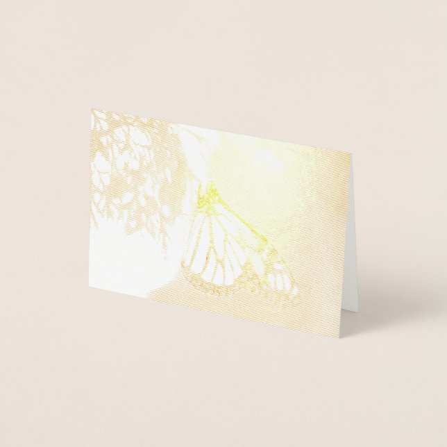 Cartão Metalizado Monarca em uma Ramificação (Frente)