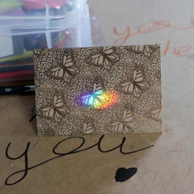 Cartão Metalizado Monarch Butterfly Daisy Art Daisies Monarches (Criador carregado)