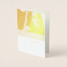 Cartão Metalizado Monograma de Fotografia de aniversário de 40 anos 