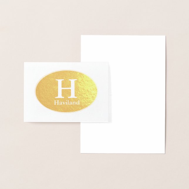 Cartão Metalizado Monograma HAMbyWG com Oval (Exibição)