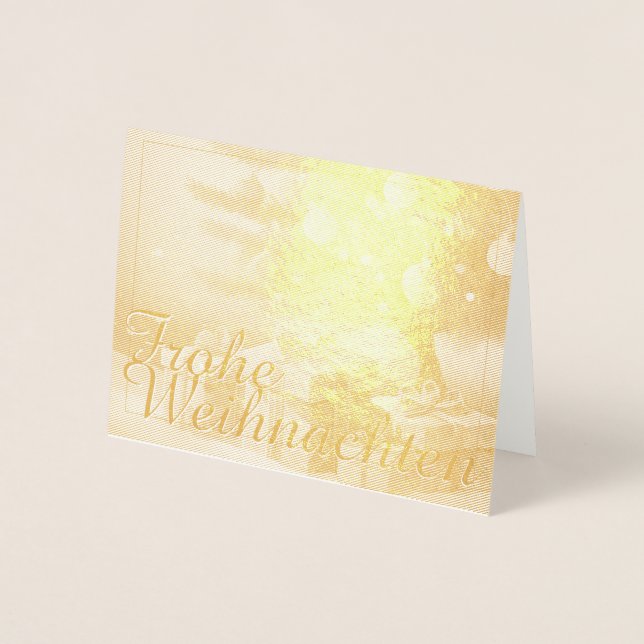 Cartão Metalizado Motivo, mit Geschenken unterm Weihnachtsbaum 37016 (Frente)