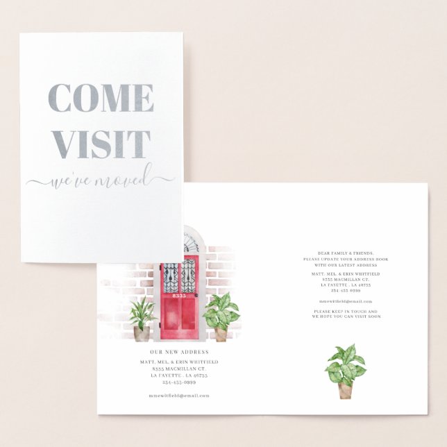 Cartão Metalizado Movimentamos o Endereço de Movimentação da Porta V (Exibição)