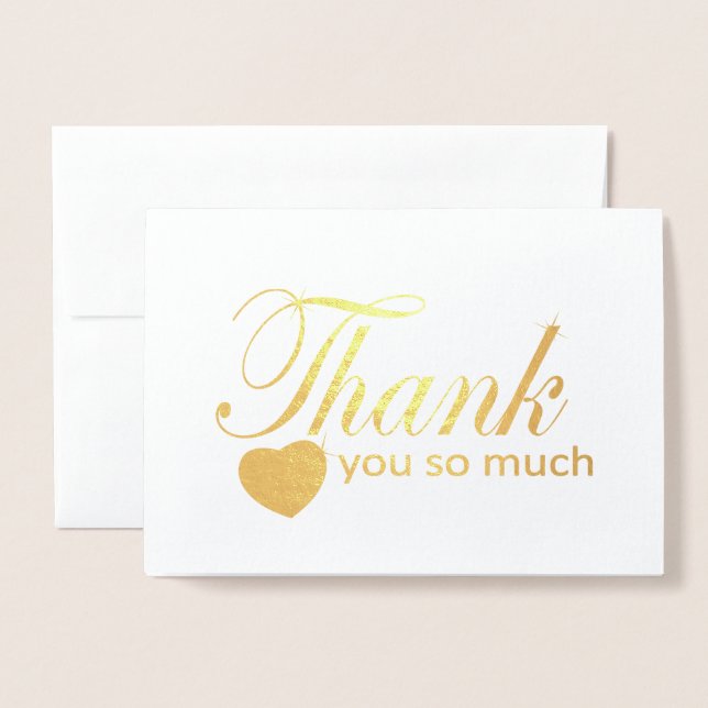 Cartão Metalizado Muito Obrigado. (Frente com envelope)