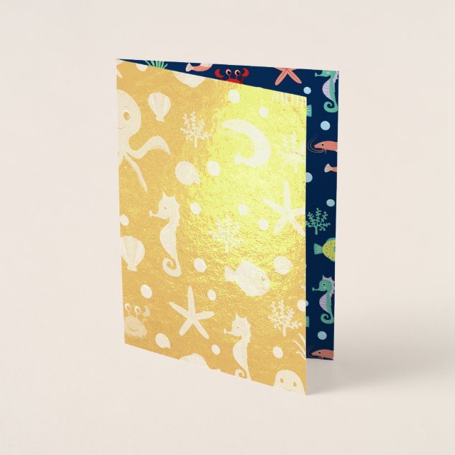 Cartão Metalizado Mundo do Mar (Frente)