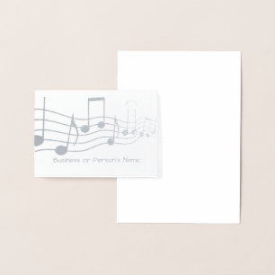 Cartão Metalizado Música Gráfica Personalizada HAMbyWG