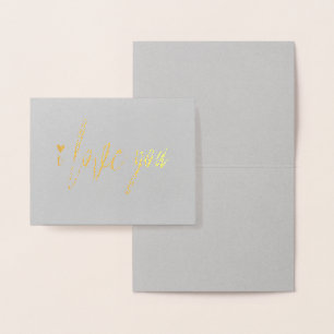 Cartão Metalizado Namorados Eu Te Amo