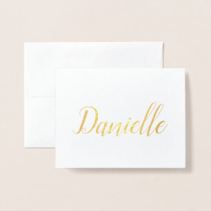 Cartão Metalizado Nome Personalizado  Bridesmaid  Danielle
