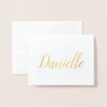 Cartão Metalizado Nome Personalizado | Bridesman | Danielle<br><div class="desc">dentro vazio para você escrever seus próprios sentimentos.</div>