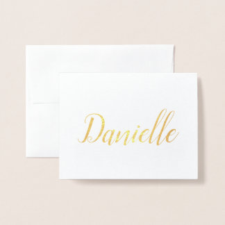 Cartão Metalizado Nome Personalizado | Bridesman | Danielle