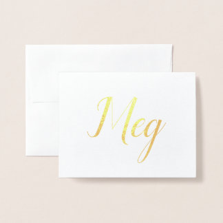 Cartão Metalizado Nome Personalizado | Bridesman | Meg