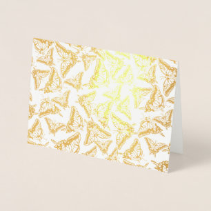 Cartão Metalizado Nota de borboleta