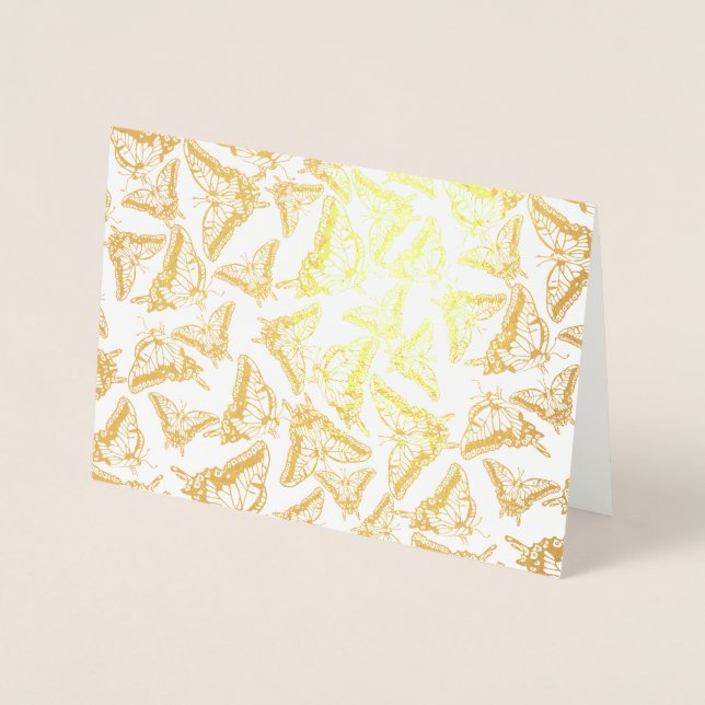 Cartão Metalizado Nota de borboleta (Frente)