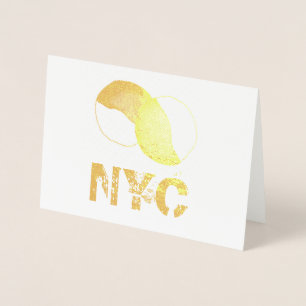 Cartão Metalizado NYC Nova Iorque Black and White Cookdie