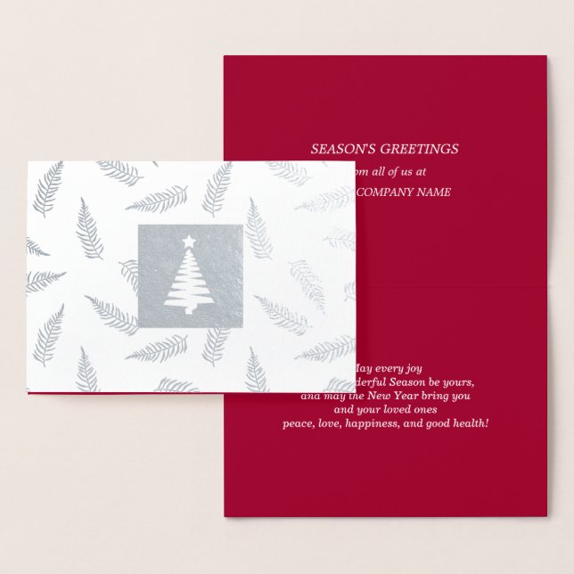 Cartão Metalizado O luxo personalizado de saudações da temporada (Exibição)