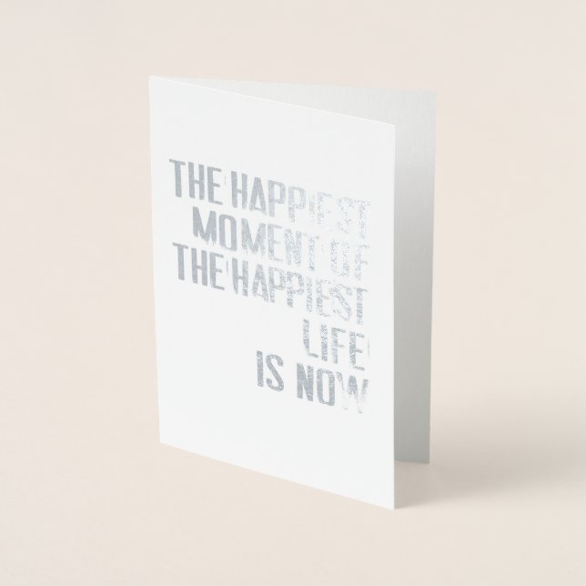 Cartão Metalizado O momento mais feliz (Frente)