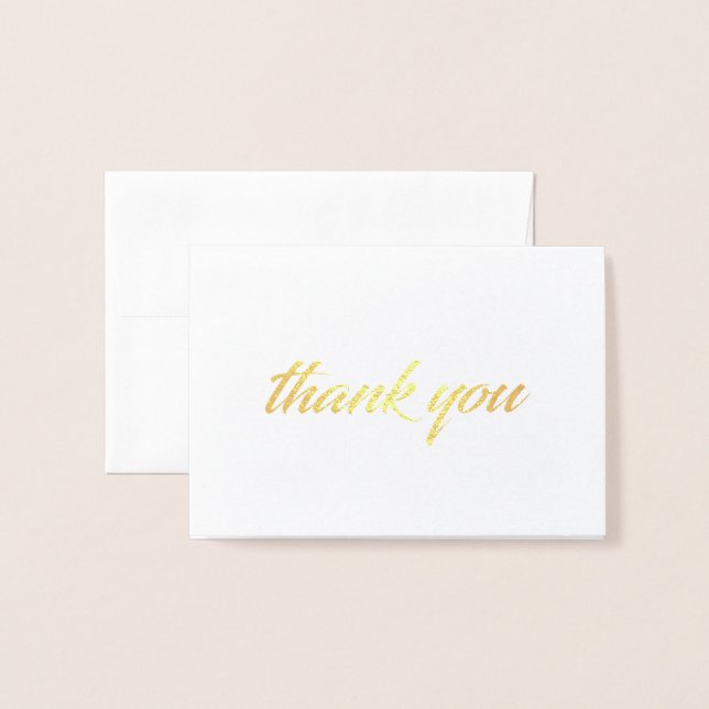 Cartão Metalizado Obrigado (Frente com Envelope)