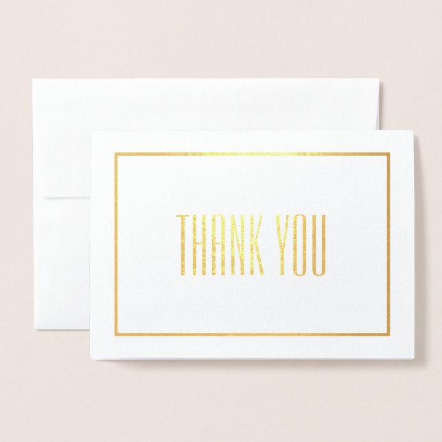 Cartão Metalizado Obrigado (Frente com envelope)