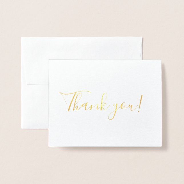 Cartão Metalizado Obrigado (Frente com envelope)