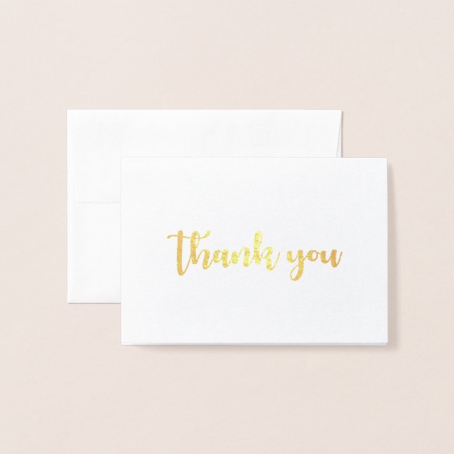 Cartão Metalizado Obrigado (Frente com Envelope)