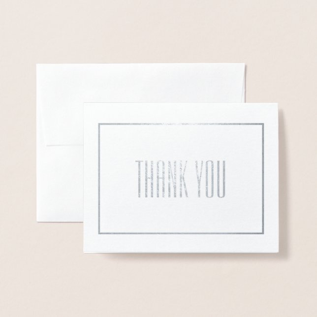 Cartão Metalizado Obrigado (Frente com envelope)