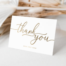 Cartão Metalizado Obrigado Dobrado