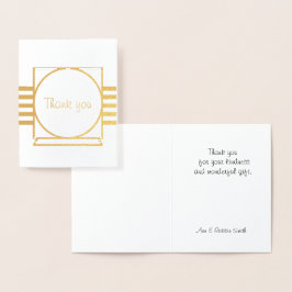 Cartão Metalizado Obrigado Foil Card