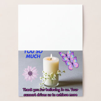 Cartão Metalizado Obrigado por ser incrível