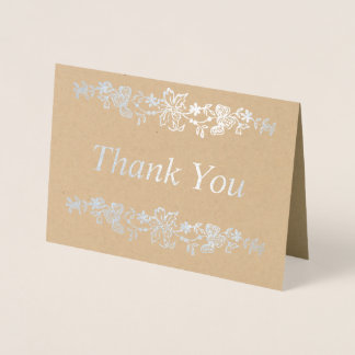 Cartão Metalizado Obrigado Silver