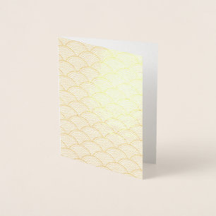 Cartão Metalizado Onda Vermelha Japonesa