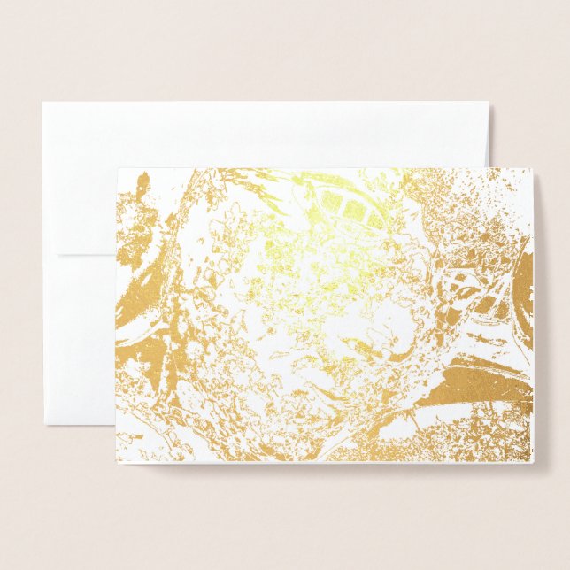 Cartão Metalizado Ouro do Amor (Frente com envelope)