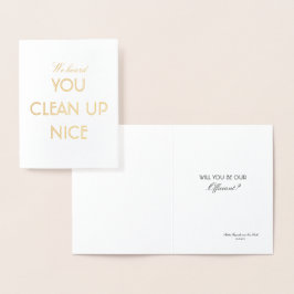 Cartão Metalizado Ouvimos O Senhor Primeiro-Ministro Limpar Uma Prop