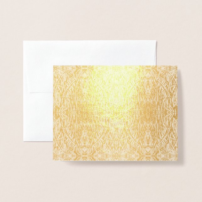 Cartão Metalizado Padrão 'Anterior do Rug Persa- Olha' CGWOMF! (Frente com envelope)