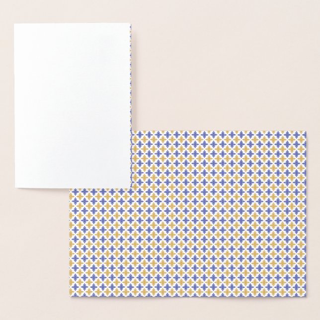 Cartão Metalizado Padrão de Flor (Exibição)