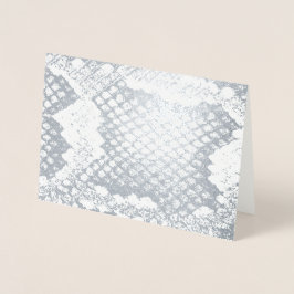 Cartão Metalizado Padrão de textura de pele cobra, arrojada, exótica