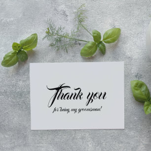Cartão Metalizado Padrinho de casamento De Casamento Obrigado Silver
