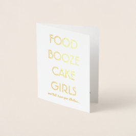 Cartão Metalizado Padrinho de casamento engraçado ou as melhores COM