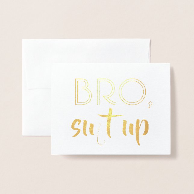 Cartão Metalizado Padrinho de casamento engraçado ou melhor proposta (Frente com envelope)