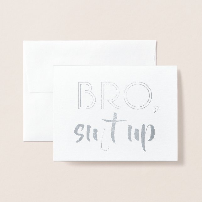 Cartão Metalizado Padrinho de casamento engraçado ou melhor proposta (Frente com envelope)